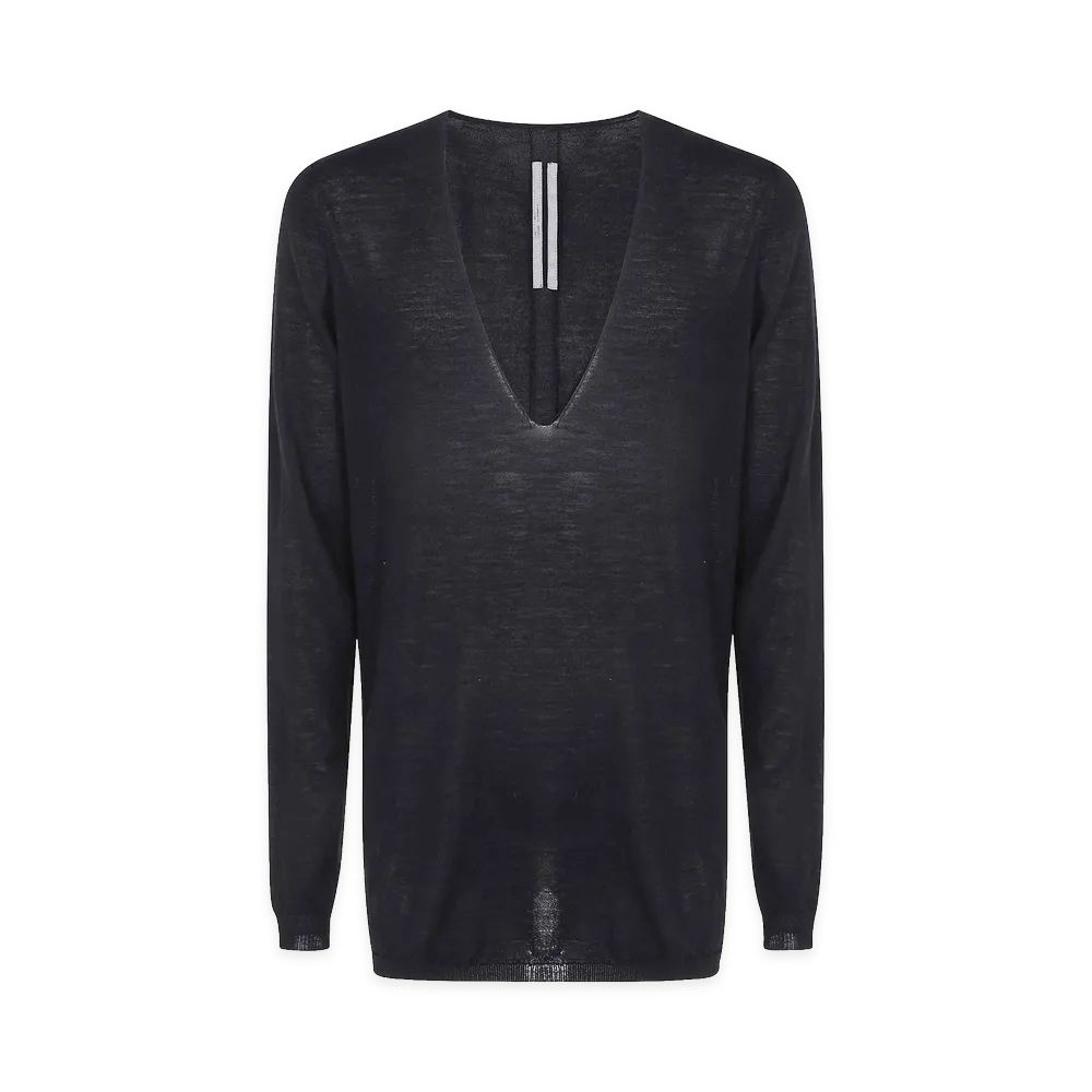 Rick Owens Oversized V Sweater "Black"