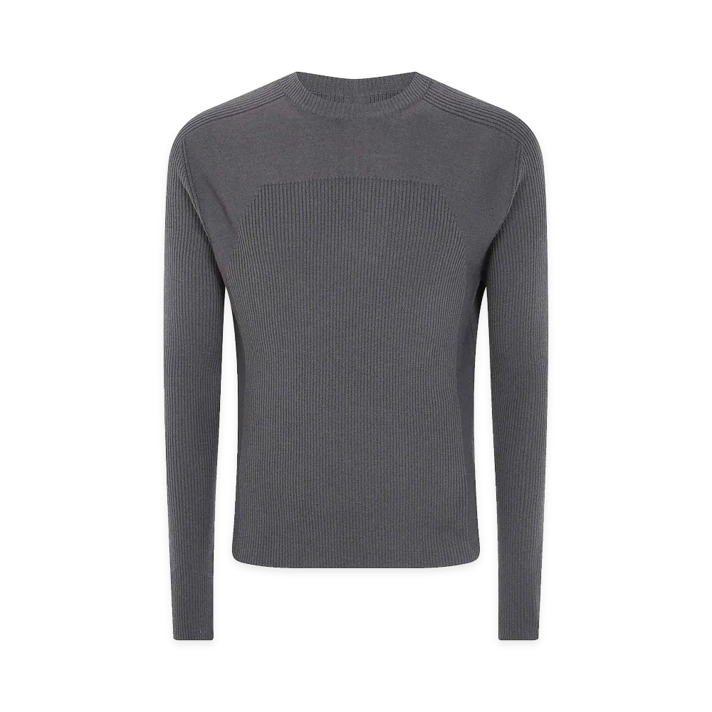 Rick Owens Ribbed Geo Sweater "Gray"