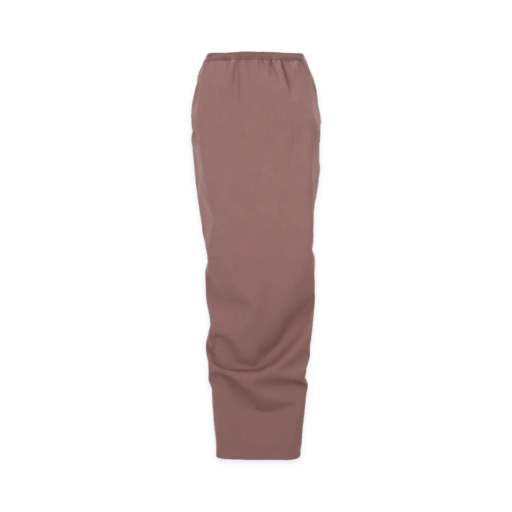 Rick Owens Women's Soft Pillar Long Skirt in Stretch Wool "Violet"