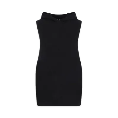Rick Owens Top Smanicato in Maglia Di Cashmere "Black"