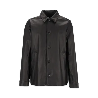 Rick Owens Brad Leather Jacket "Black"