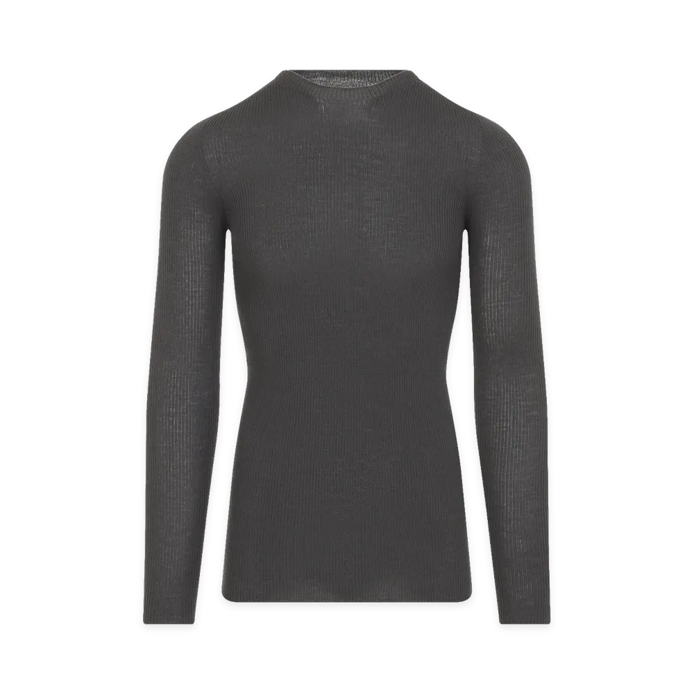 Rick Owens Drkdust Ribbed Round Neck "Brown"