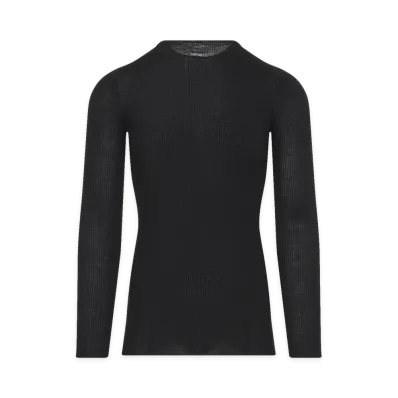 Rick Owens Ribbed Round Neck "Black"