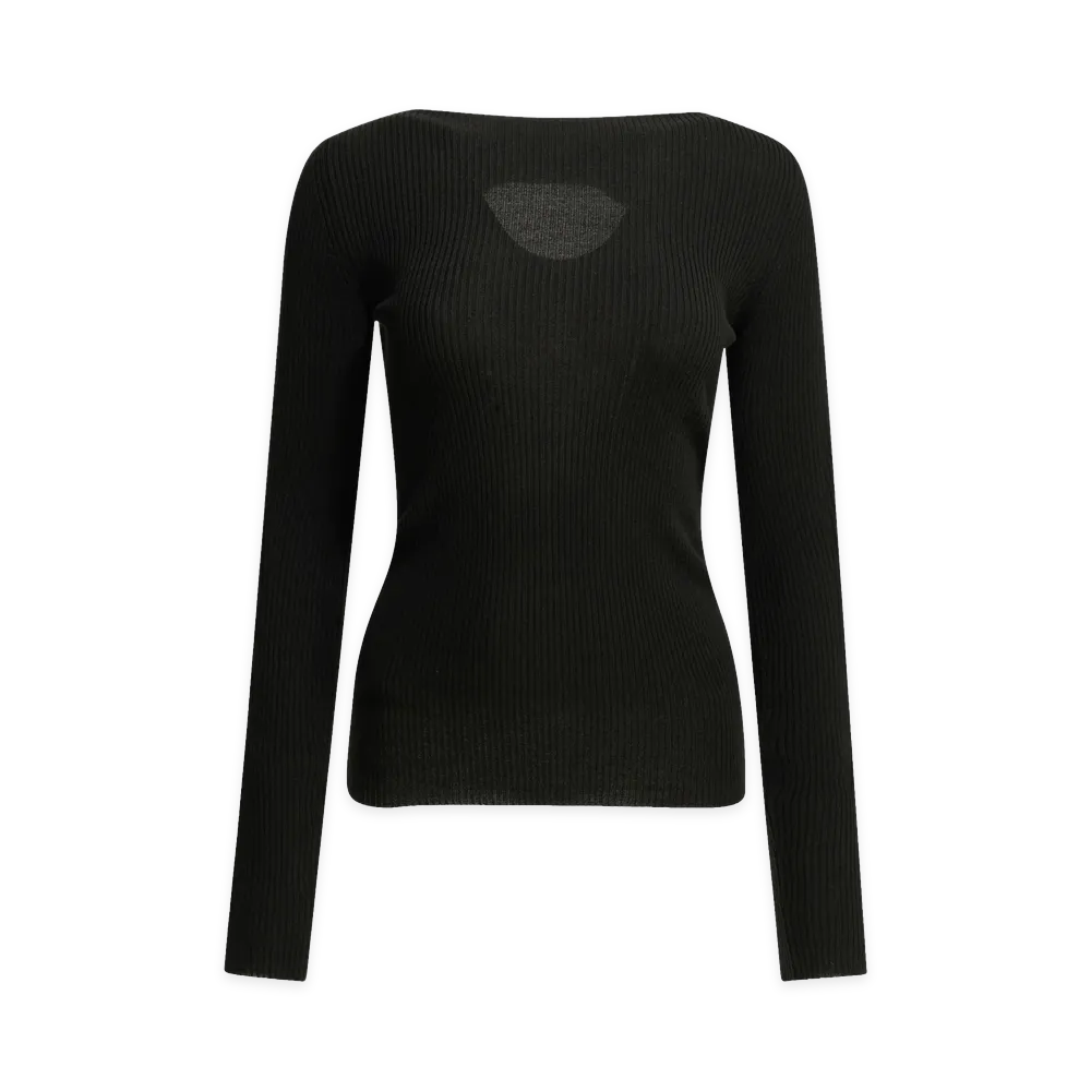 Rick Owens Women's Al Boat Sweater "Black"