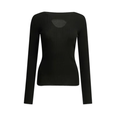 Rick Owens Women's Al Boat Sweater "Black"