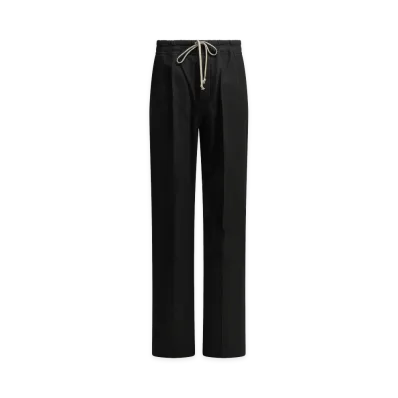 Rick Owens Dietrich Cotton-Wool Trousers "Black"