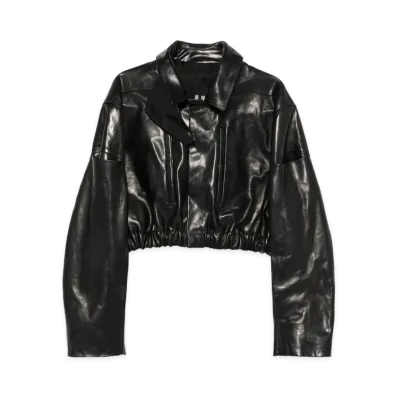 Rick Owens Women's Leather Outerwear "Black"