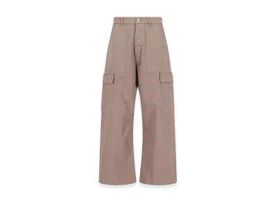 Rick Owens DRKSHDW Cotton Twill Cargo Trousers "Beige"