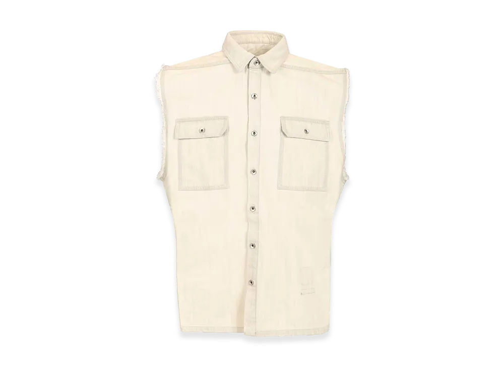 Rick Owens DRKSHDW Jumbo Tommy Sleeveless Shirt "White"