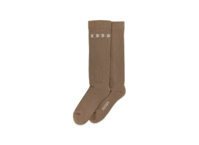 Rick Owens DRKSHDW Women's Jacquard Logo Socks "Brown"