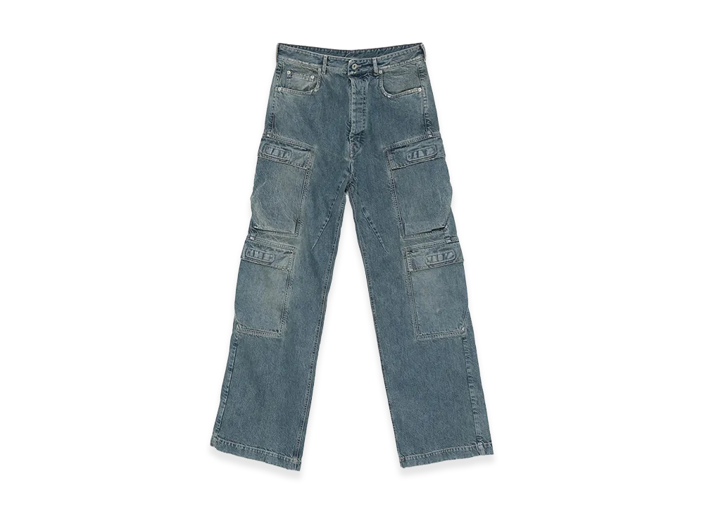 Rick Owens DRKSHDW Double Cargo Jeans "Blue"