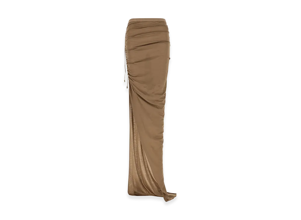 Rick Owens DRKSHDW Women's Soft Edfu Skirt "Beige"