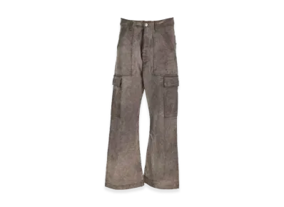Rick Owens DRKSHDW Cargo Trousers In Cotton Moleskin Garmen Dyed Dust "Gray"