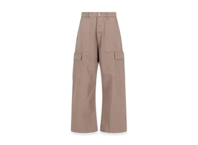 Rick Owens DRKSHDW Cotton Twill Cargo Trousers "Beige"