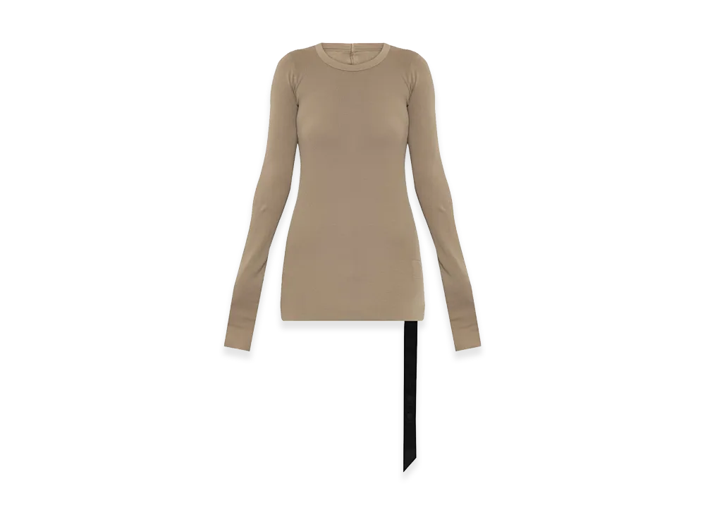 Rick Owens DRKSHDW Women's Lond Sleeve T-Shirts "Beige"