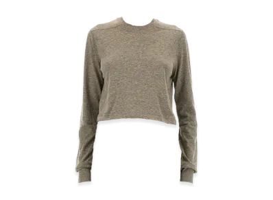 Rick Owens DRKSHDW Women's T-Shirt L/S Cropped Small Level T "Gray"