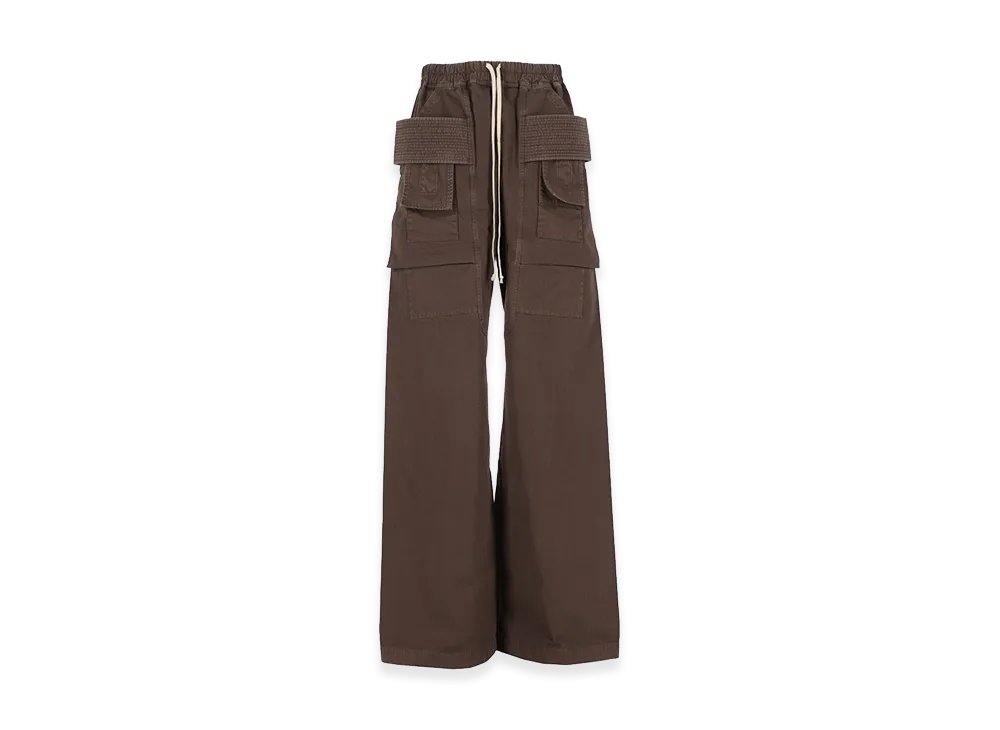 Rick Owens DRKSHDW Cotton Twill Cargo Pants "Brown"