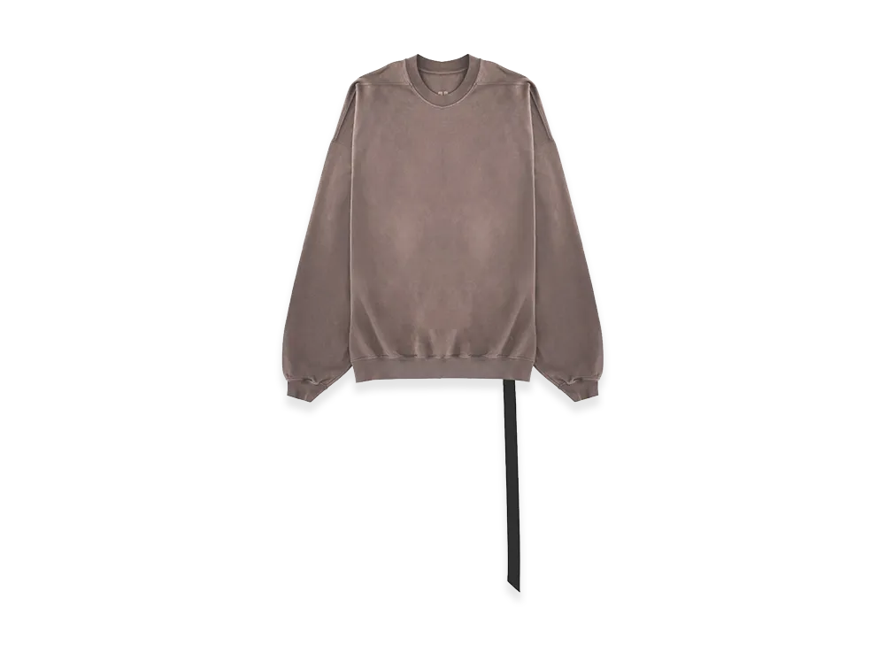 Rick Owens DRKSHDW Felpa Hun Crewneck In Cotone "Beige"