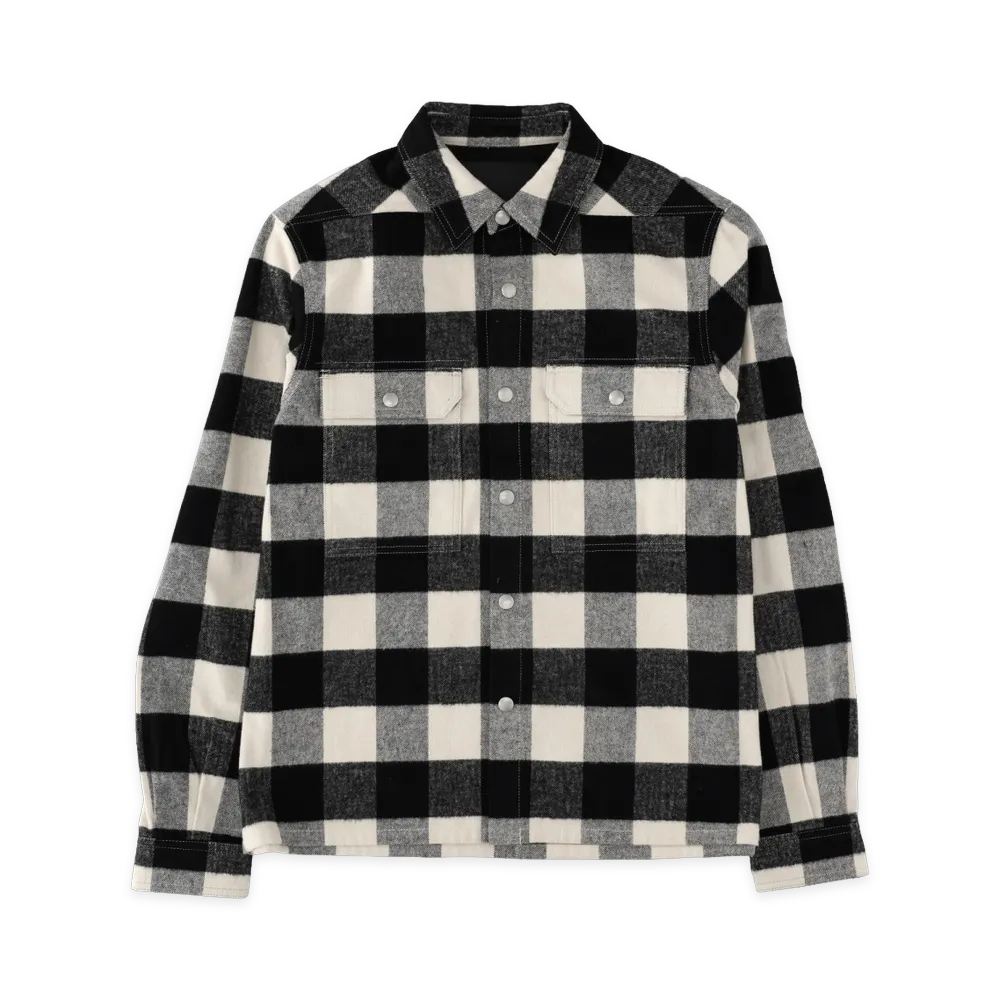 Rick Owens DRKSHDW Overshirt In Cotone "Black/White"
