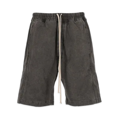 Rick Owens DRKSHDW Straight-Leg Cotton Canvas Pusher Shorts "Black"