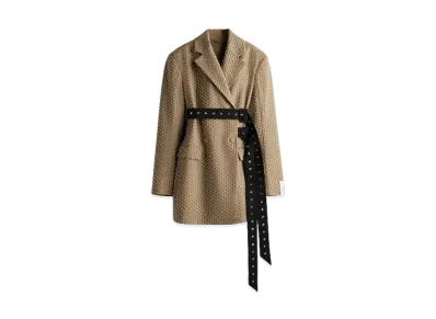 rokh x H&M Studded Wool Blazer "Dark Beige/Black"