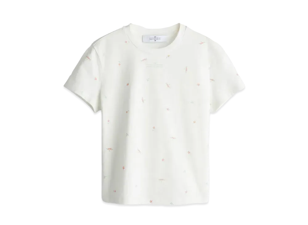 rokh x H&M Fitted Printed T-Shirt "White/Floral"