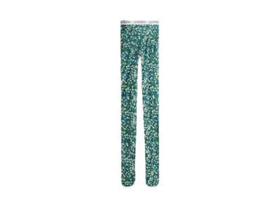rokh x H&M Floral Print Tights 30 Denier "Bright Blue/Floral"