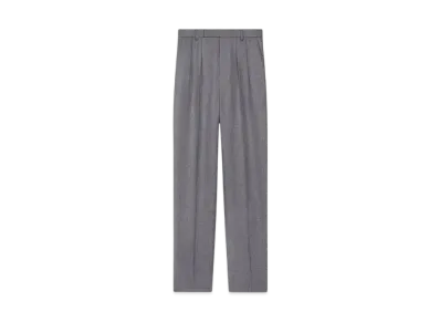 CELINE Men's Keith Pants in Cashmere Flannel "Light Grey"