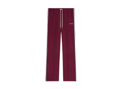 CELINE Men's Tracksuit Pants in Double Face Jersey "Bordeaux Cete/Navy/Ecru"