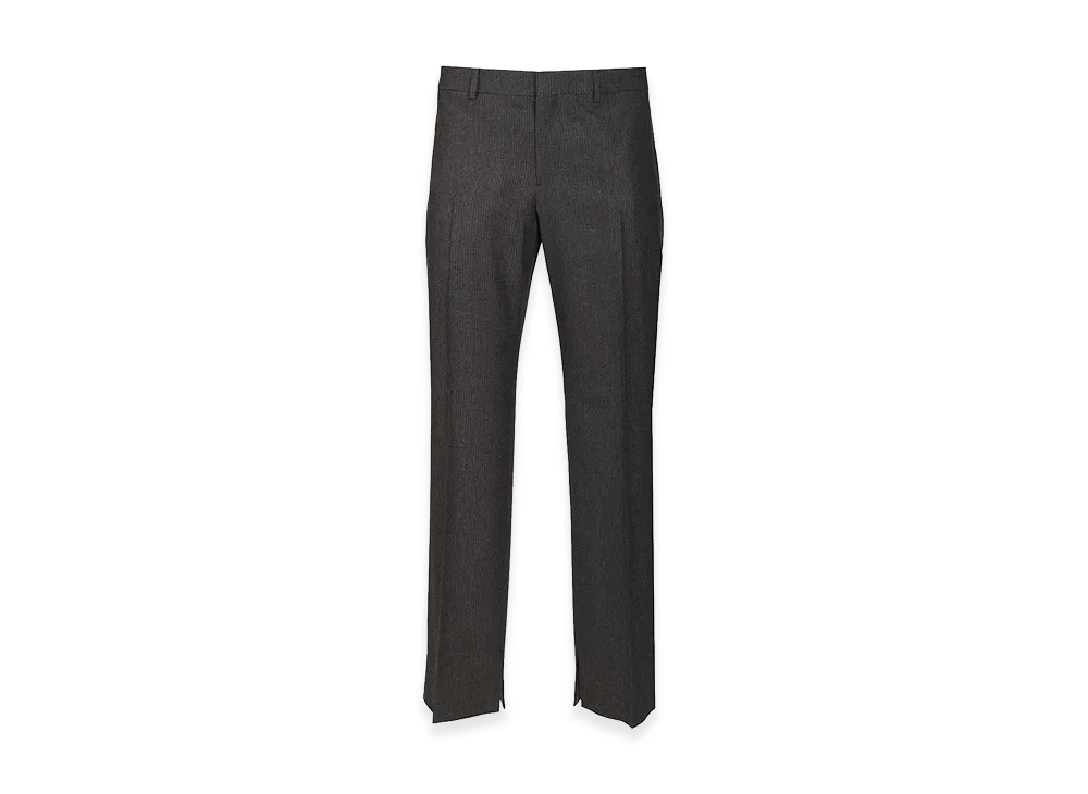 CELINE Striped Wool Flannel Trousers "Gray"