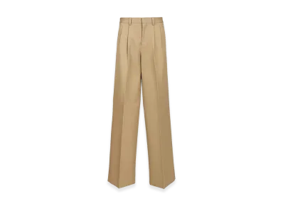 CELINE Women's Pleated Trousers "Beige"