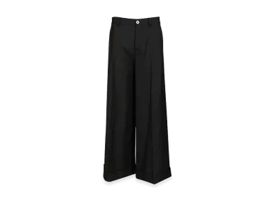 CELINE Women's Docks Trousers Diagonal Wool "Black"