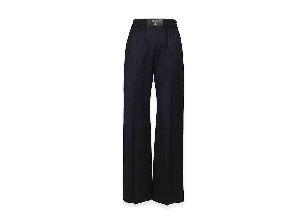 CELINE Women's Wool Twill Trousers "Blue"