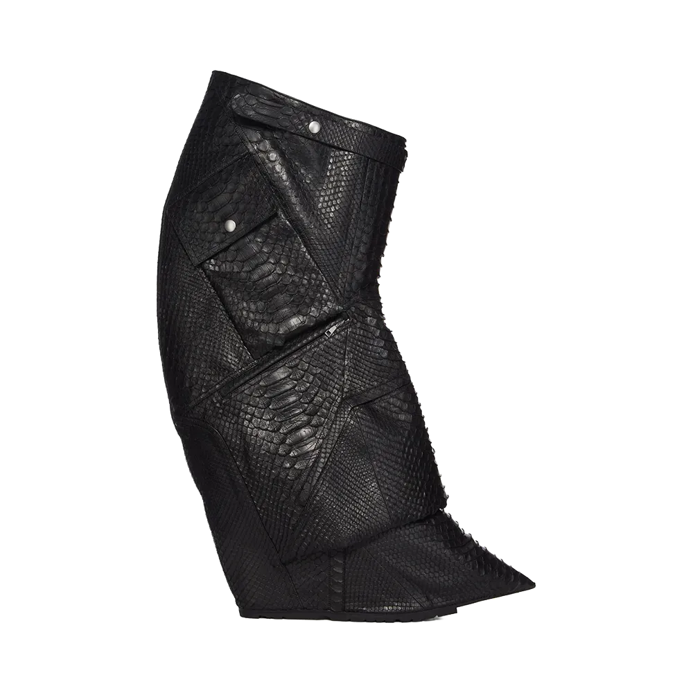 Rick Owens Cargataconaska Oily Python "Black"