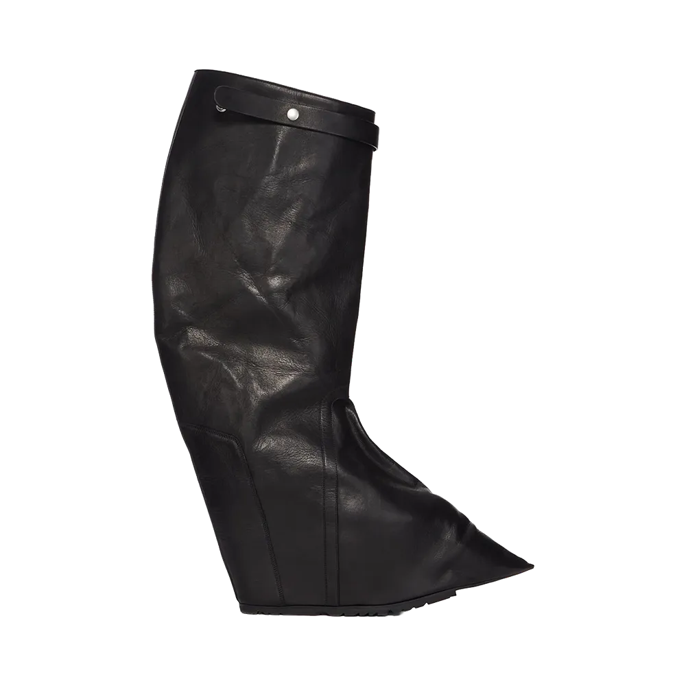 Rick Owens Taconaska Washed Calf Leather "Black"