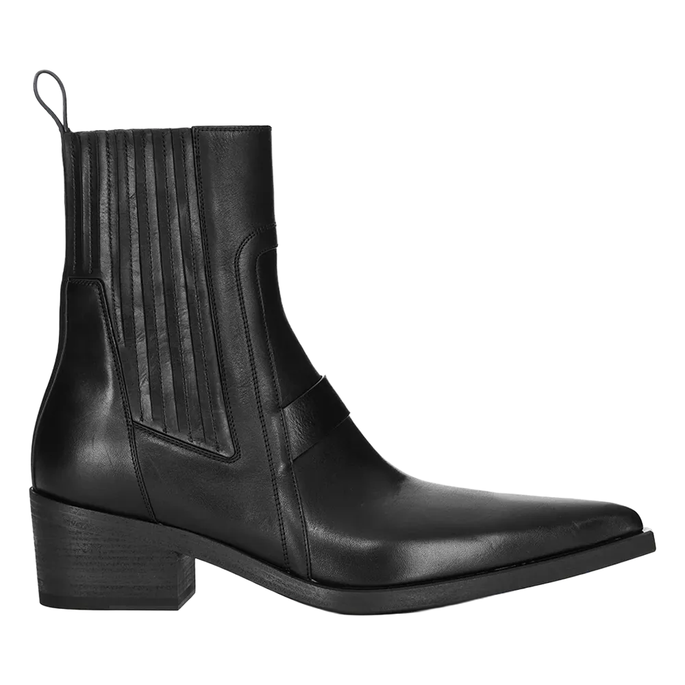 Rick Owens Pointed Sliver Washed Calf Leather "Black"