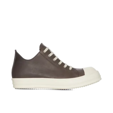 Rick Owens Low Sneaks Delave Calf Leather "Washed Black/Milk"