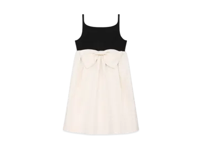 CELINE Women's Muguet Dress in Double Wool Crepe "Black"