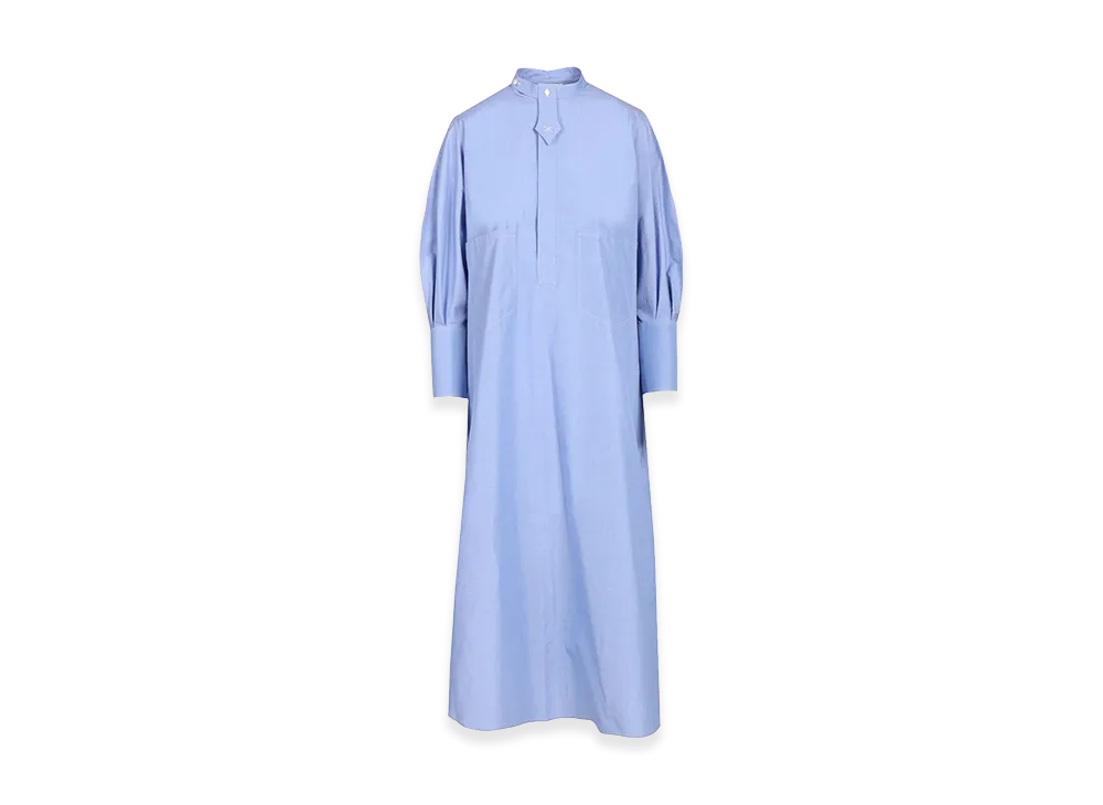 CELINE Women's Shirt Dress Cotton Poplin "Lightblue"