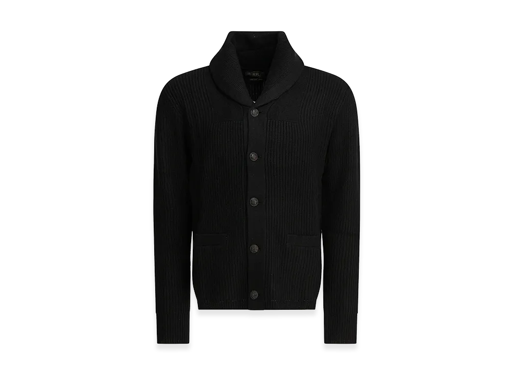 RRL Cashmere Cardigan "Black"