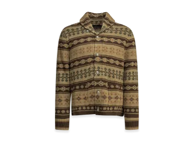 RRL Woven Knit Cardigan "Beige"