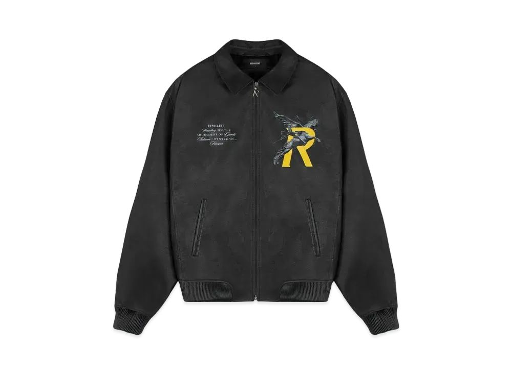 REPRESENT Giants Leather Jacket "Black"