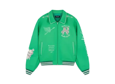 REPRESENT Cherub Wool Varsity Jacket "Green"