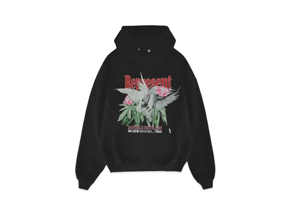 REPRESENT Double Distilled Hoodie "Off Black"