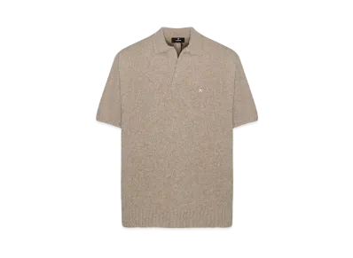 REPRESENT Boucle Textured Knit Polo "Cashmere"