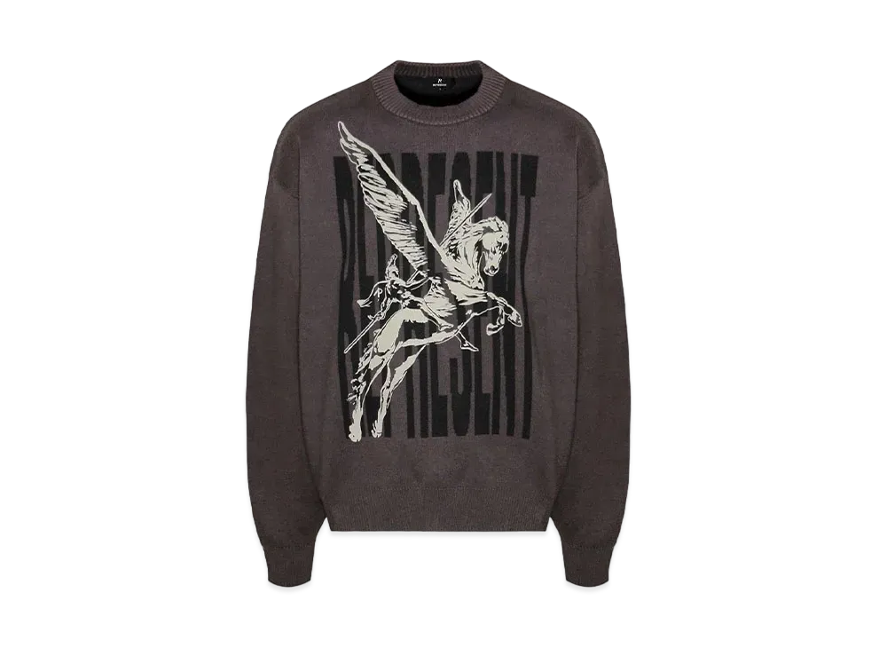 REPRESENT Boucle Textured Knit Polo "Truffle"