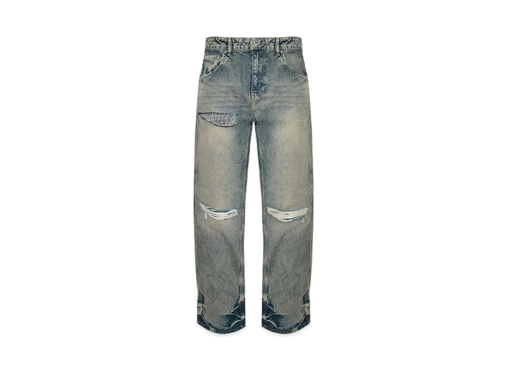 REPRESENT R3D Destroyer Baggy Denim "Blue Cream"