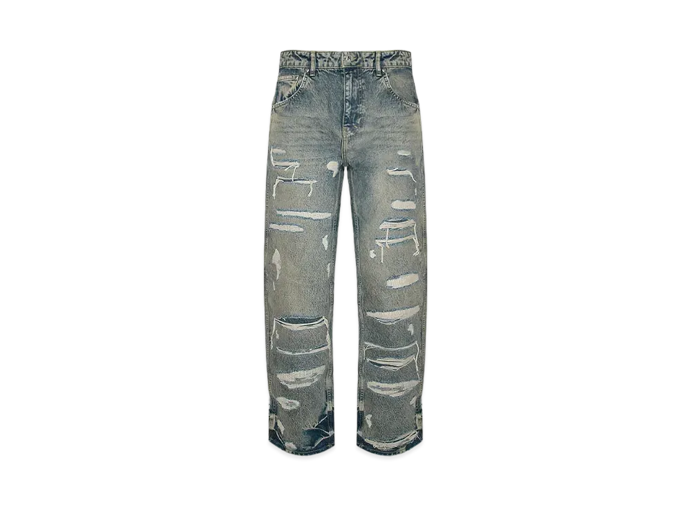 REPRESENT R3D Double Destroyer Baggy Denim "Blue Cream"