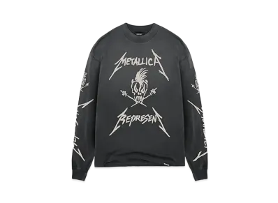 REPRESENT x METALLICA Garage Inc Long Sleeve T-Shirt "Stained Black"