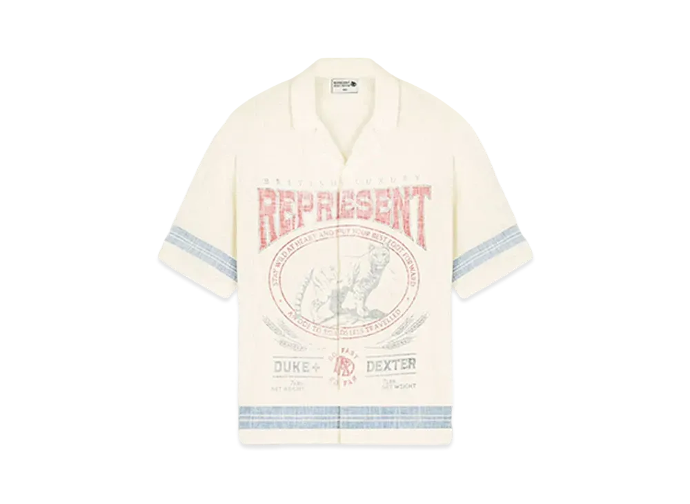 REPRESENT x DUKE + DEXTER Mountain Lion Revere Shirt "Ecru"